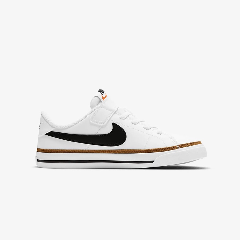 Nike Court Legacy Low White Desert Ochre Little Kids Shoes 11Y-3Y DA5381-102 - Picture 4 of 6